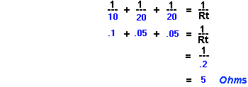 Calculations based on the Series-Parallel circuit Diagram