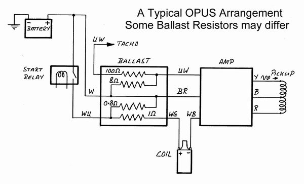 Wiring Diagram of an Opus Ignition system as fitted to a Jaguar