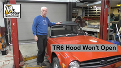 TR6 hood open